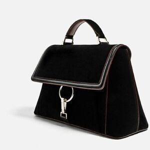 Zara Basic Collection Suede Satchel Bag